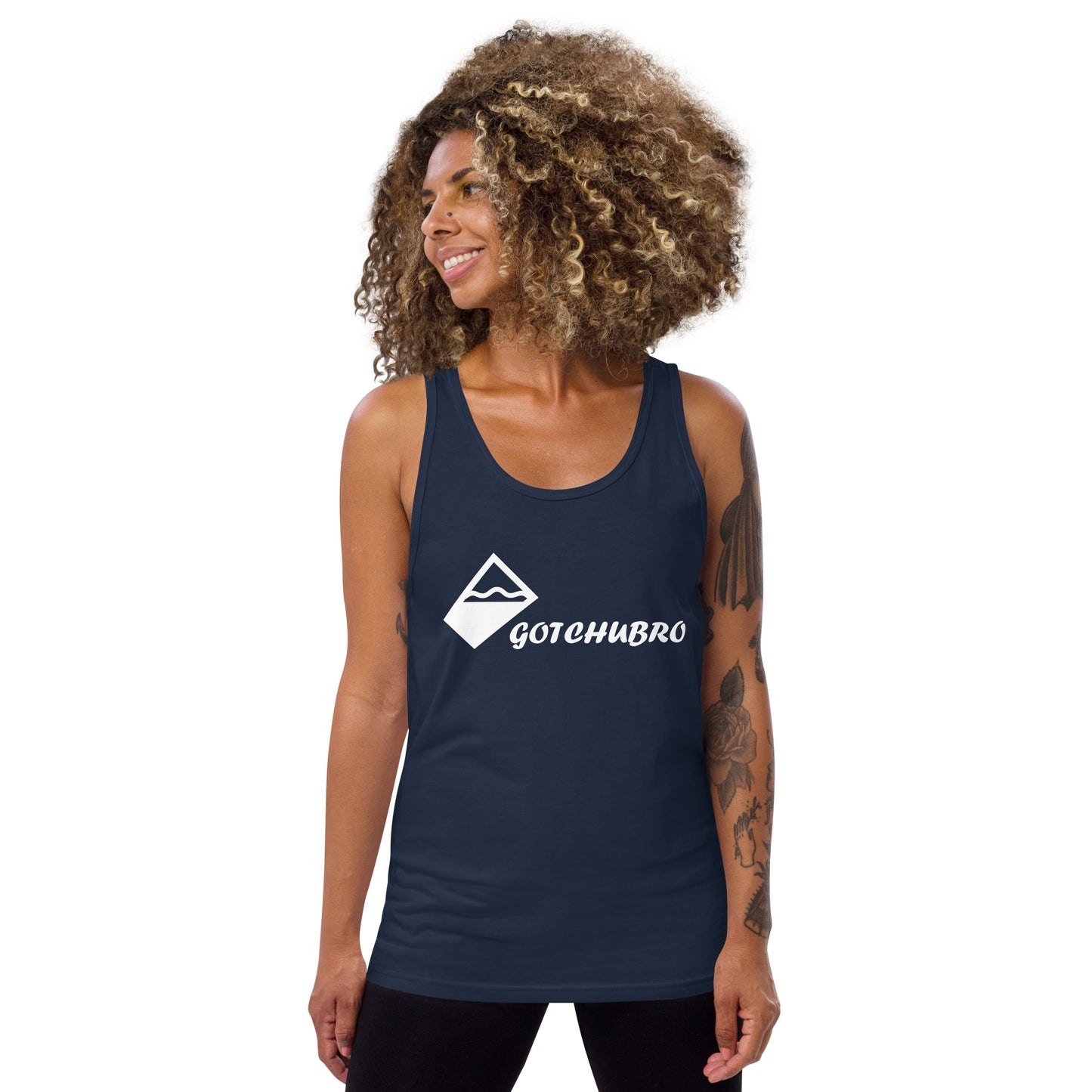 Unisex Tank Top - White Horizontal Logo